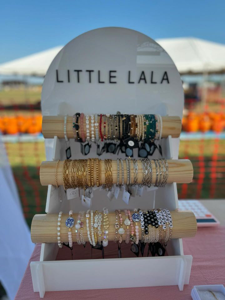 Acrylic and Wood Fold Down Bracelet Jewelry Display