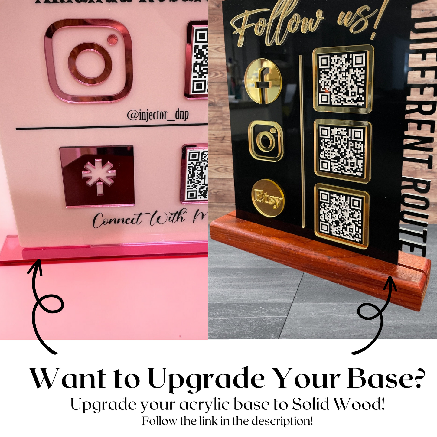 Single QR Code Sign with Social Media Symbol