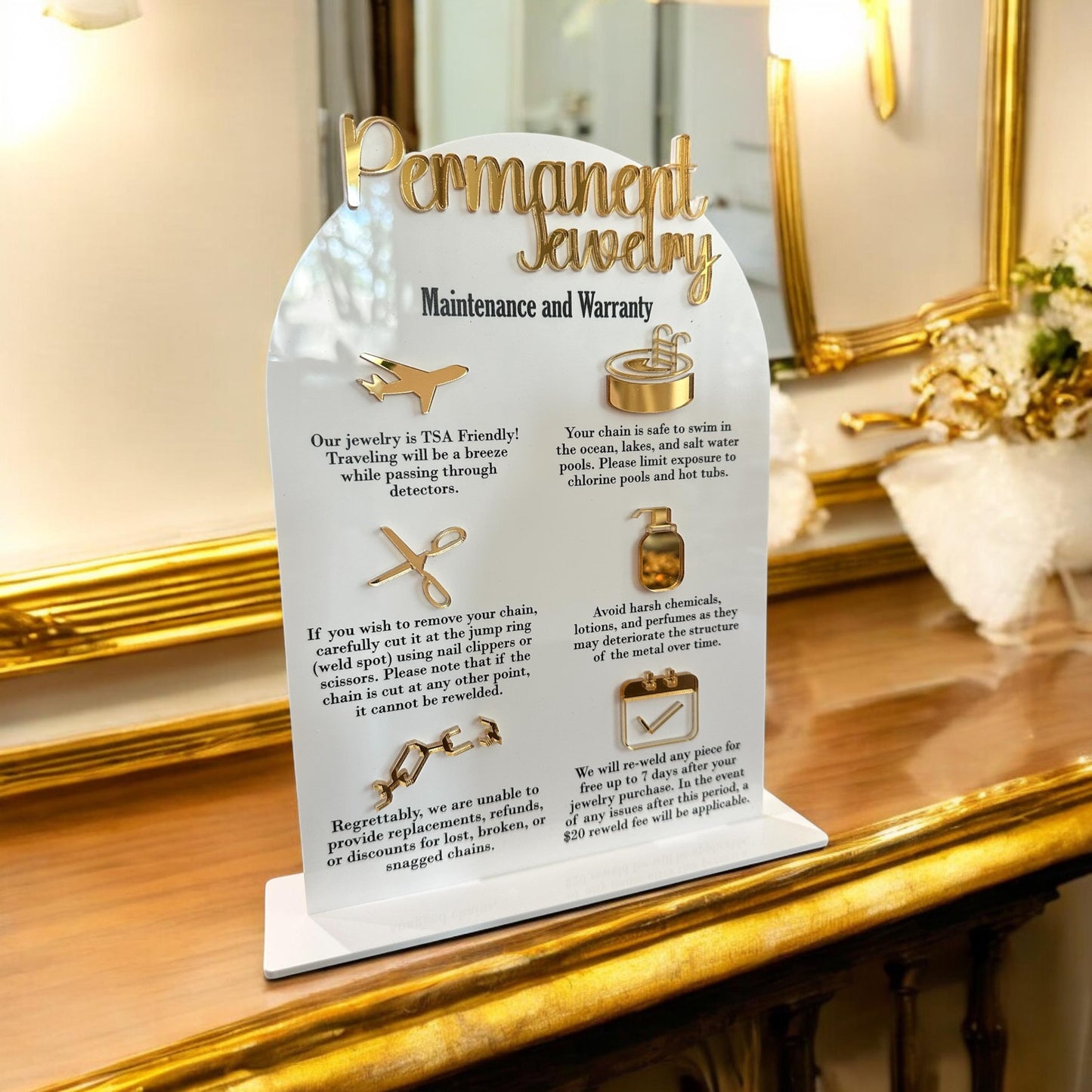 Permanent Jewelry and How it Works Sign Bundle