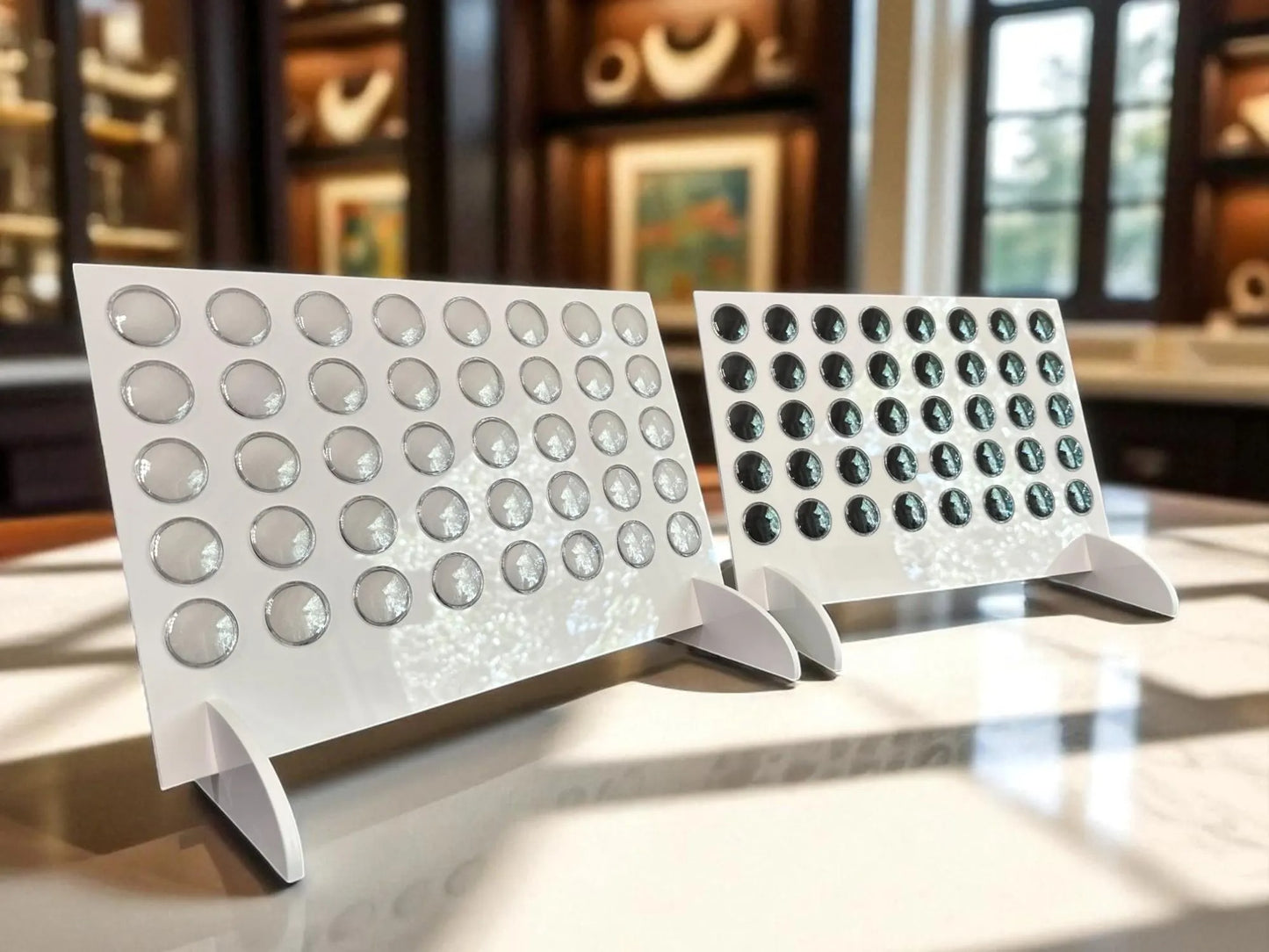 Acrylic Gem Display Stand with 40 Clear Containers
