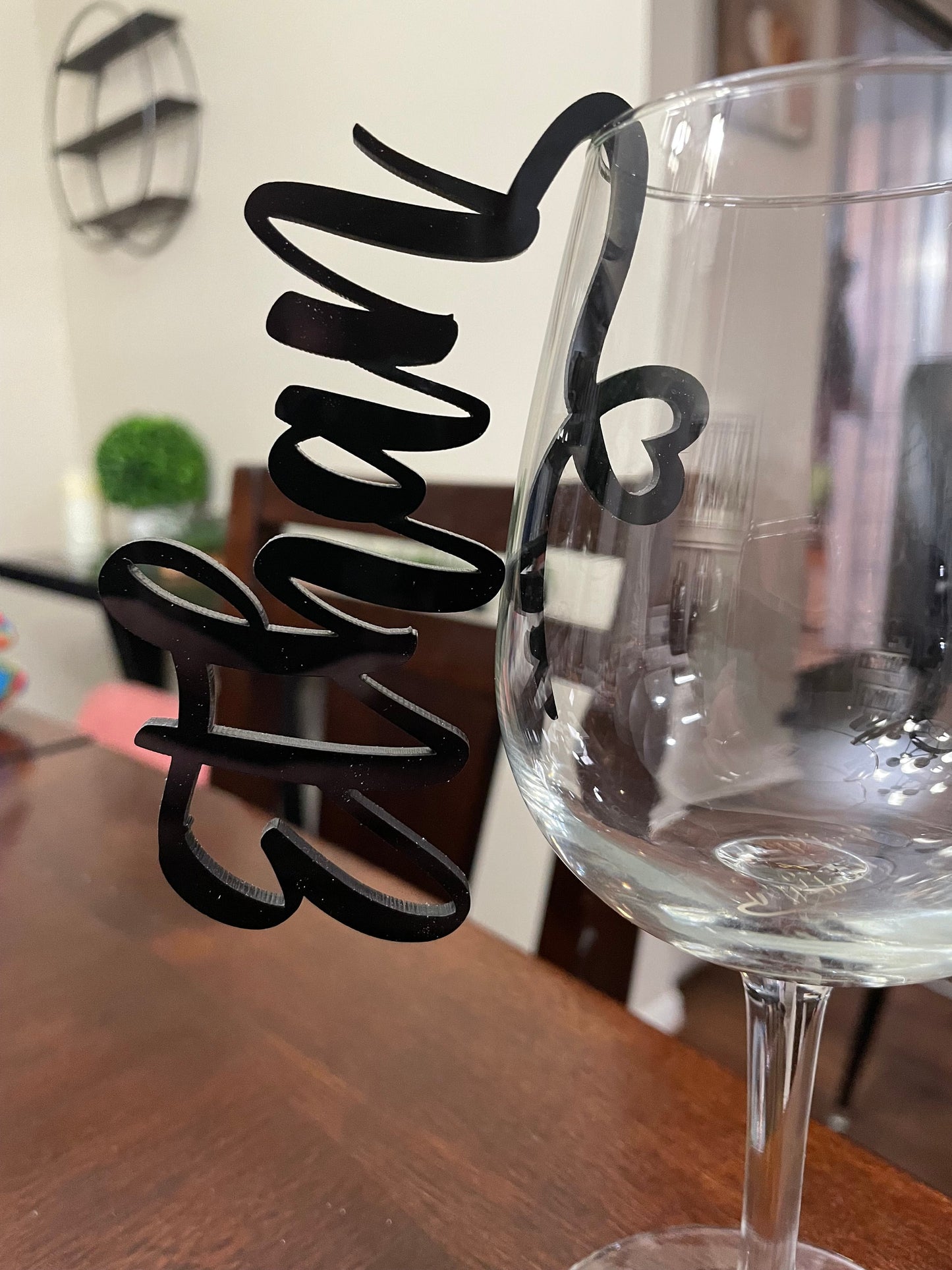 XL Acrylic Drink Name Tag - Wedding drink marker - Seating arrangement - Party gift favors