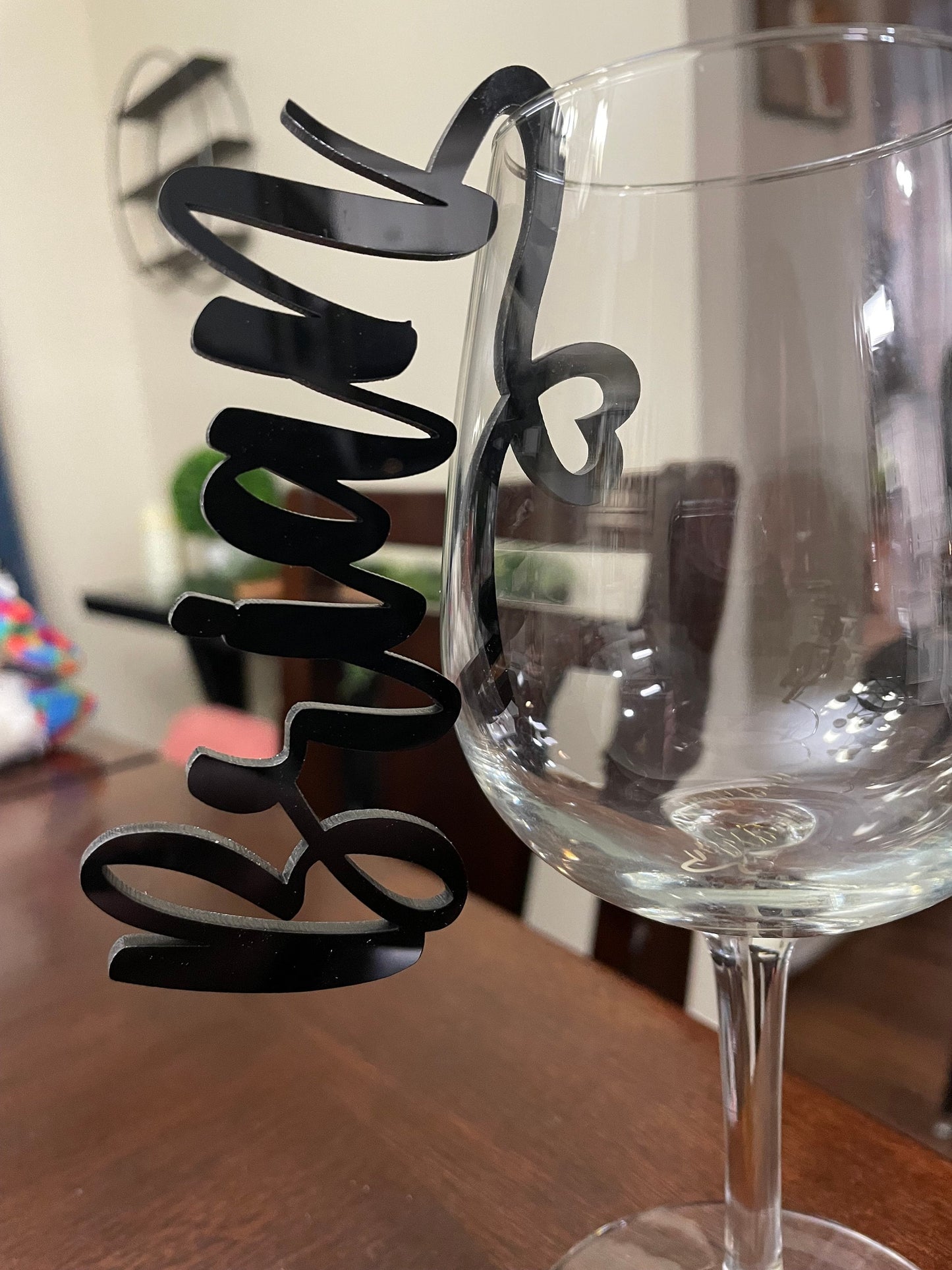 XL Acrylic Drink Name Tag - Wedding drink marker - Seating arrangement - Party gift favors