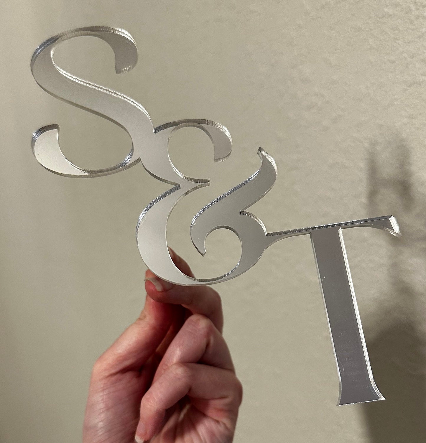 Custom Initial Cake Charm, Wedding Cake Topper, Acrylic Charm, Personalized Acrylic Cake Decor