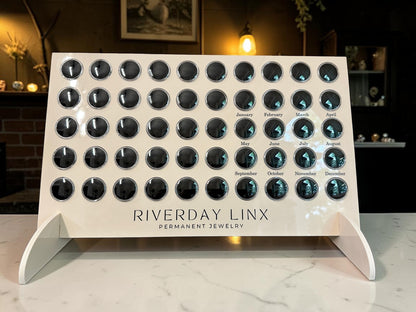 Acrylic Gem Display Stand with Built in Birthstone Section