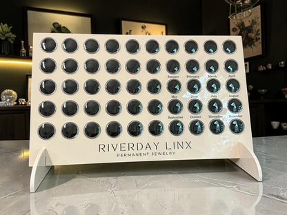 Acrylic Gem Display Stand with Built in Birthstone Section