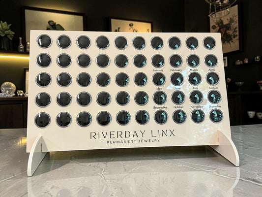 Acrylic Gem Display Stand with Built in Birthstone Section