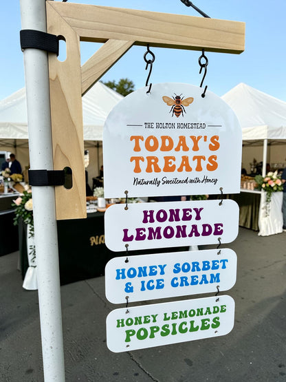 Custom Tent Hanger Display with Acrylic Logo Sign