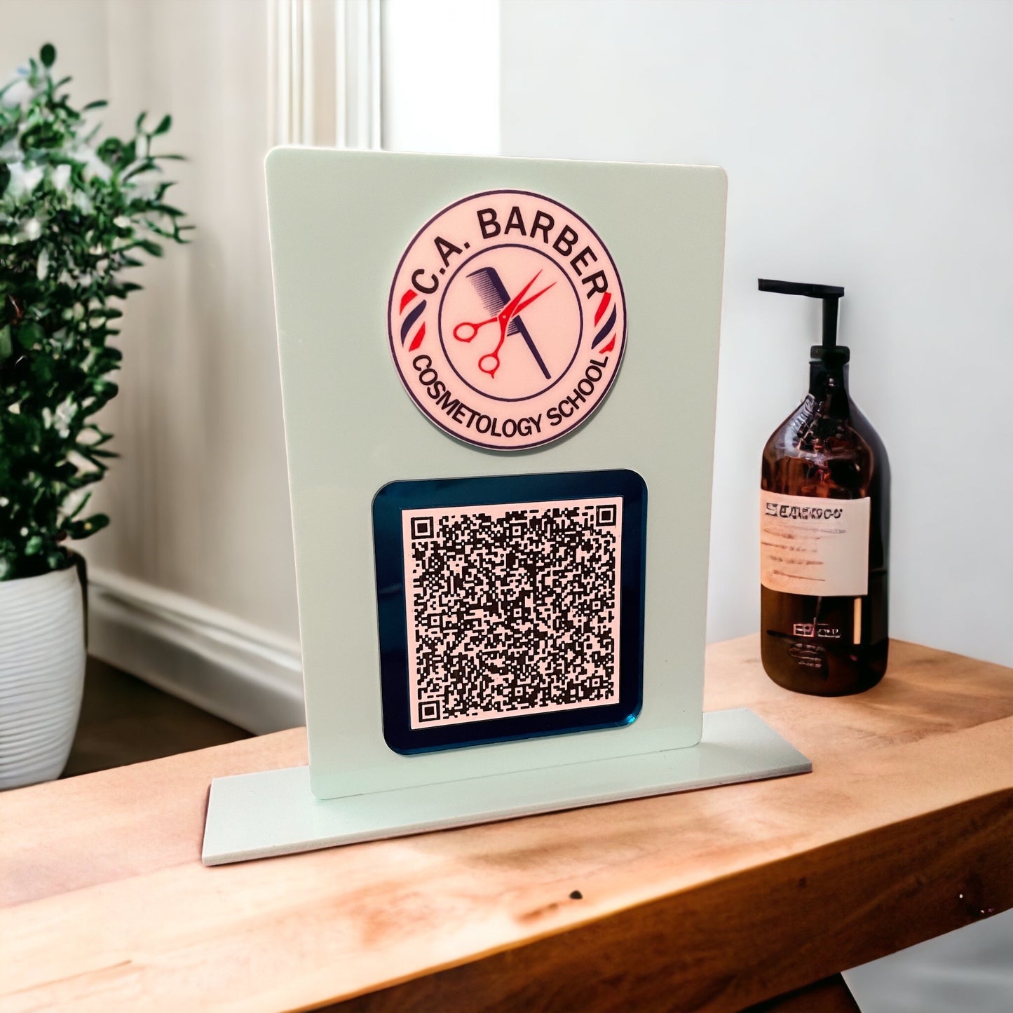 Single QR Code Sign with your Logo