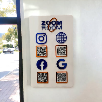 Four QR Code Sign with your Logo