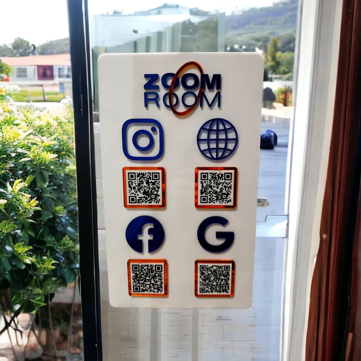 Four QR Code Sign with your Logo