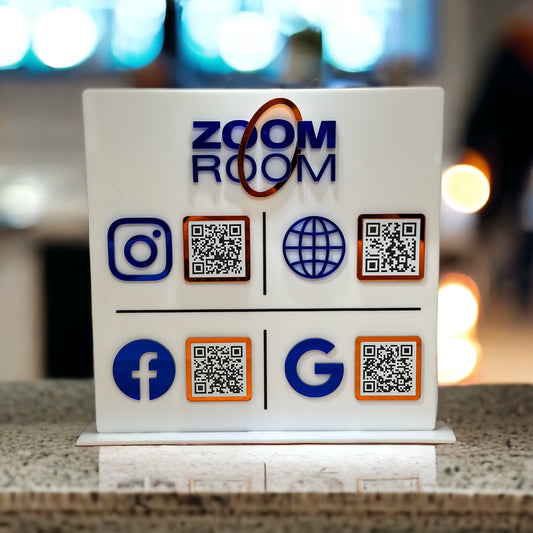 Four QR Code Sign with your Logo