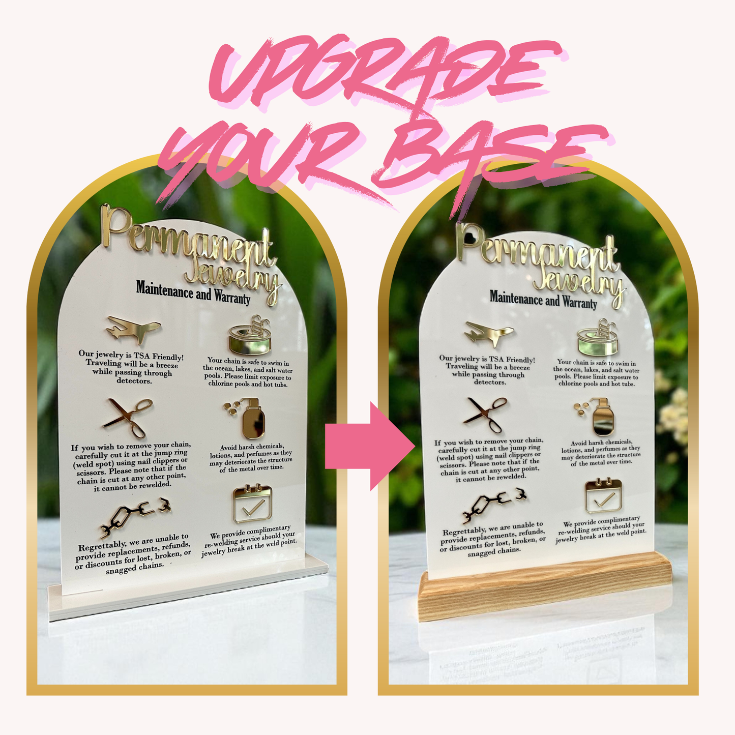 Permanent Jewelry and How it Works Sign Bundle