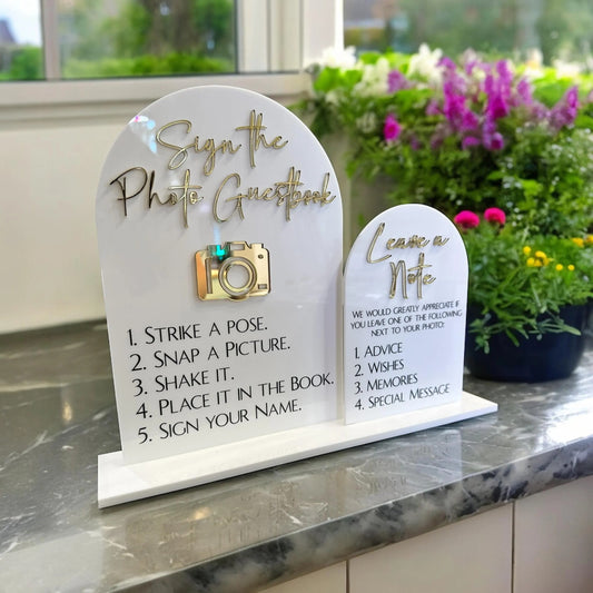 Sign the Photo Guestbook with Instructions