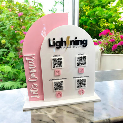 Double Arch Four QR Code Sign