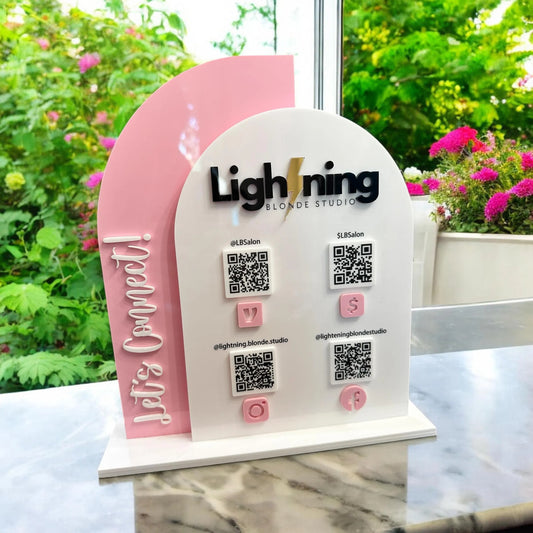 Double Arch Four QR Code Sign