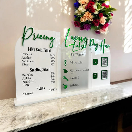 Permanent Jewelry Arch Sign Set – Pricing, Payment, & How It Works