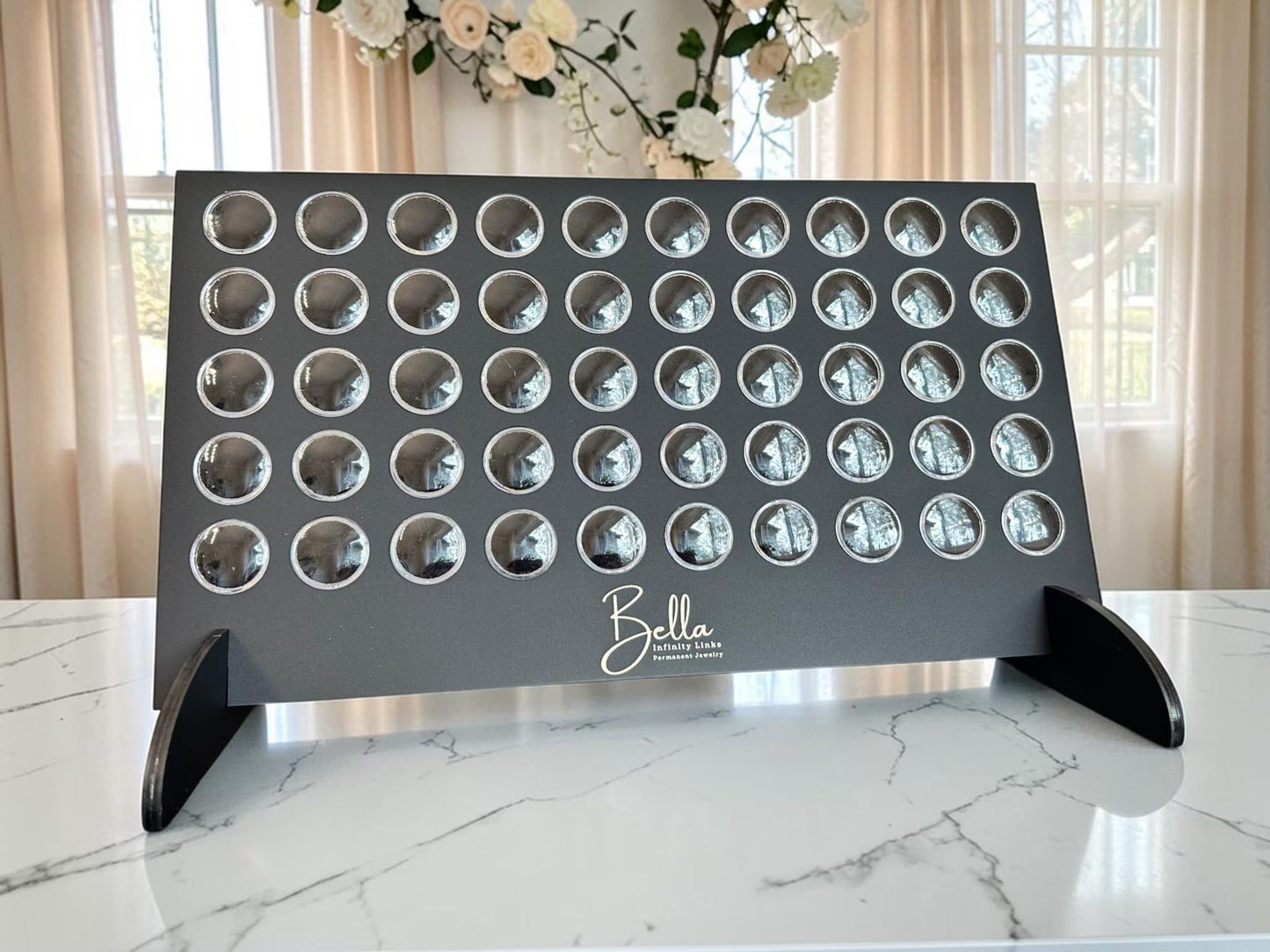 Acrylic Gem Display Stand with 50 Clear Containers