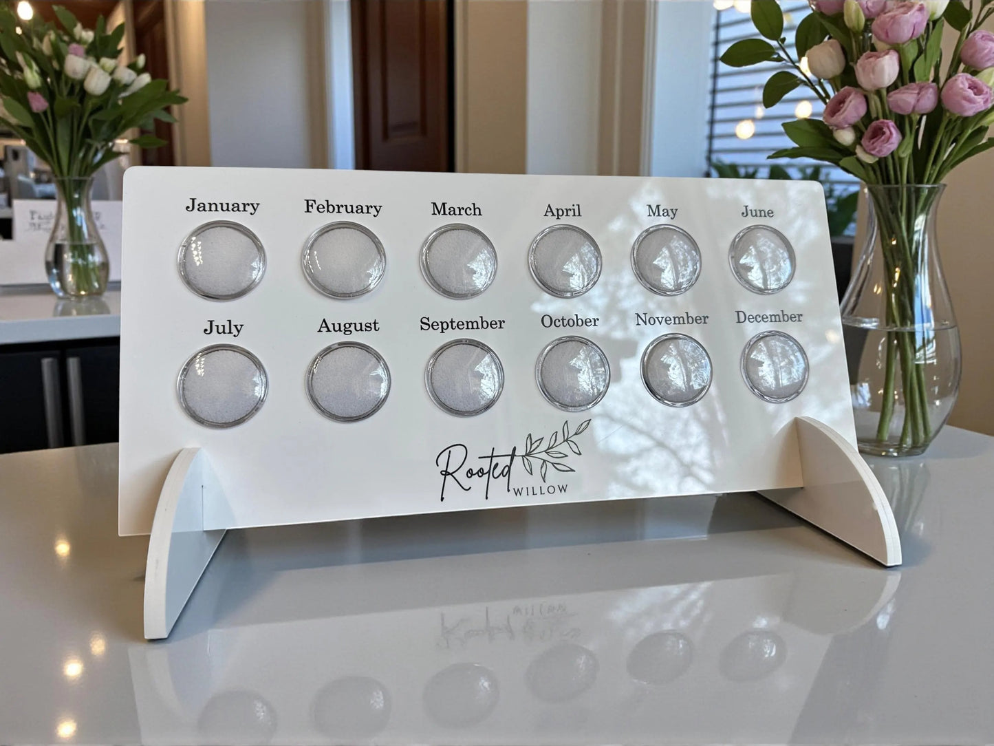 Birthstone Gem Display with 12 Jars