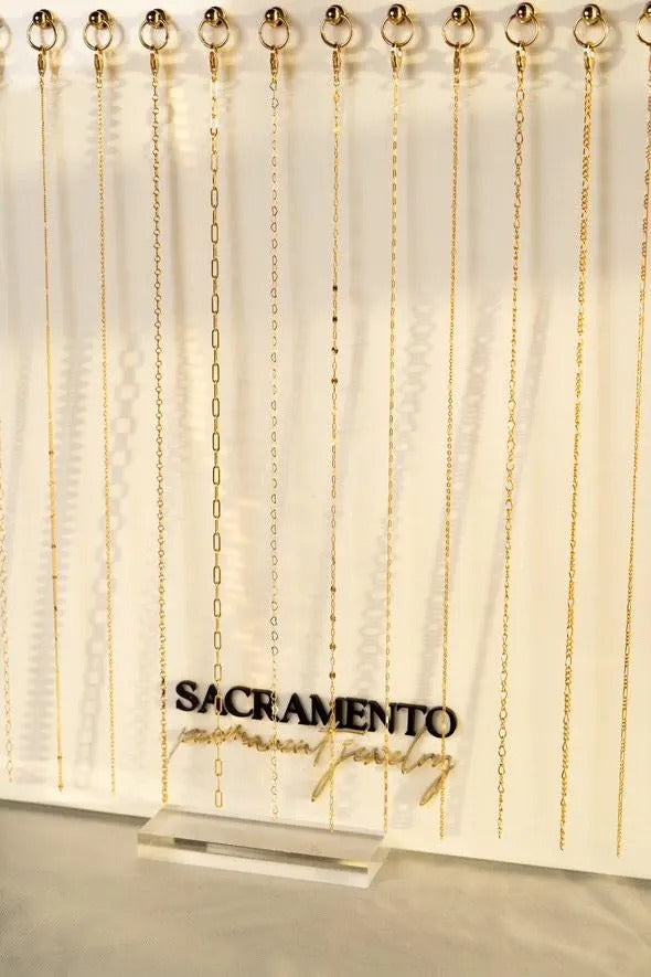 Permanent Jewelry Bracelet and Chain Display 12 Hooks