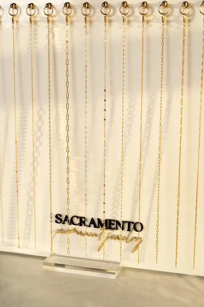 Permanent Jewelry Bracelet and Chain Display 12 Hooks