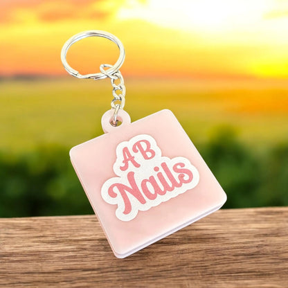 Custom Logo NFC Tag Keychain, Scannable Business Card Alternative