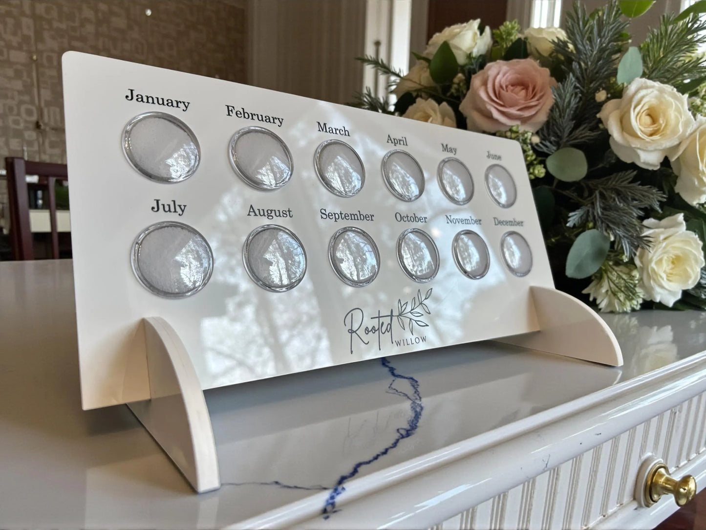 Birthstone Gem Display with 12 Jars