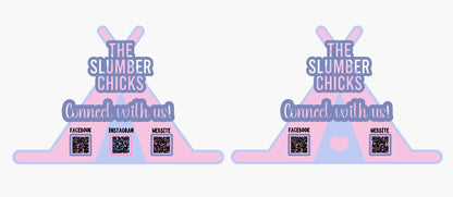 Custom Tent Two or Three QR Code Sign, Social Media Display for Business