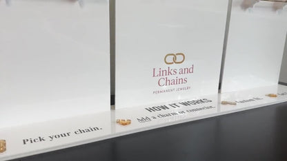 Arched Acrylic Permanent Jewelry Display Stand for Pop-Up Booths