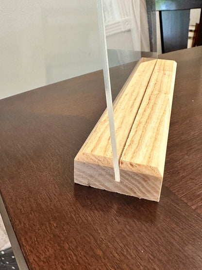 Acrylic Jewelry Chain Display with Ash Wood Base