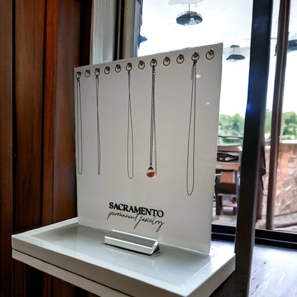 Permanent Jewelry Bracelet and Chain Display 12 Hooks
