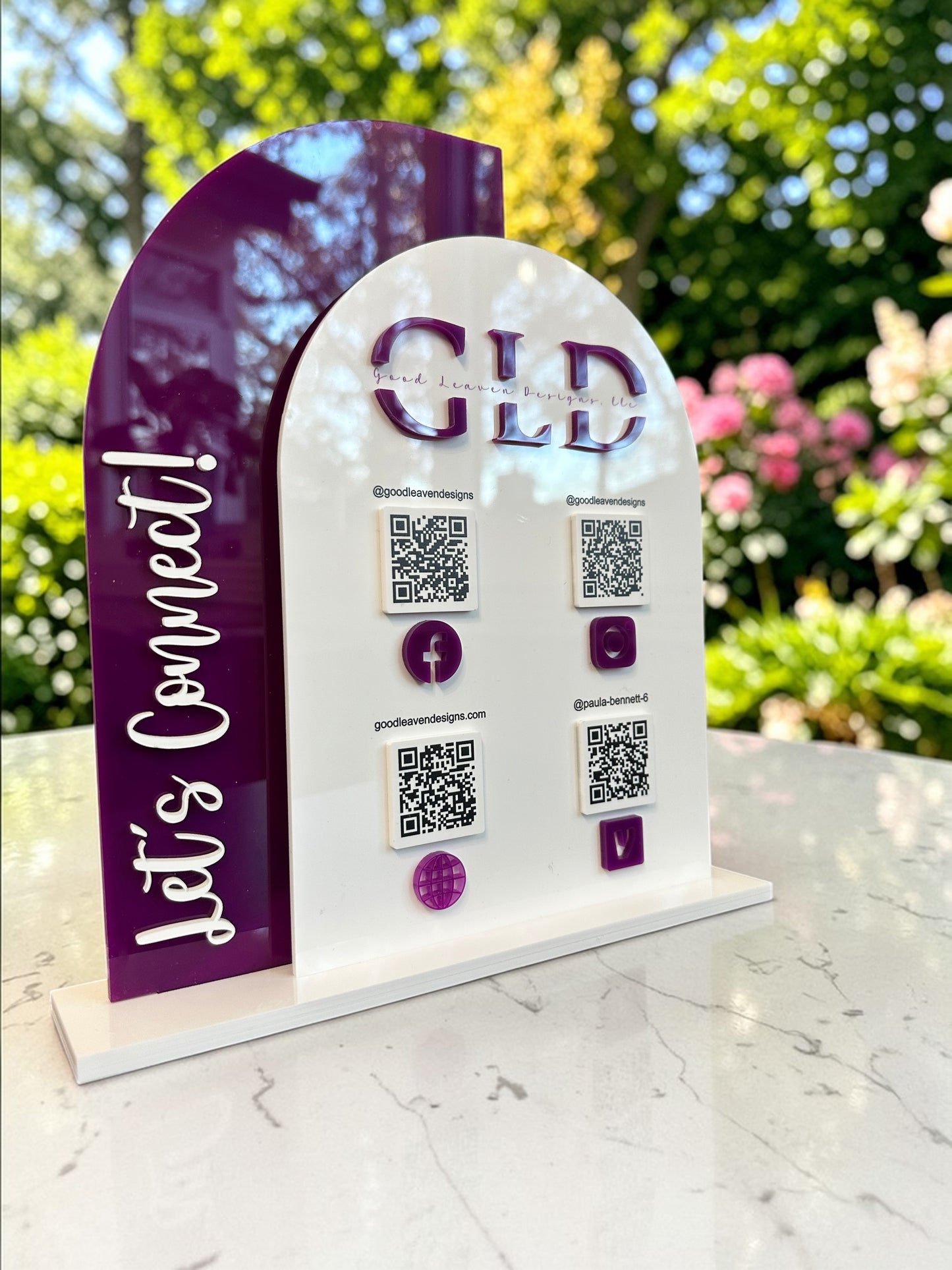 Double Arch Four QR Code Sign