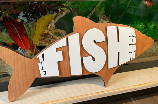 The Fish Room sign - Fish aquarium - Fish lovers wall hanger - Aquarium hanger