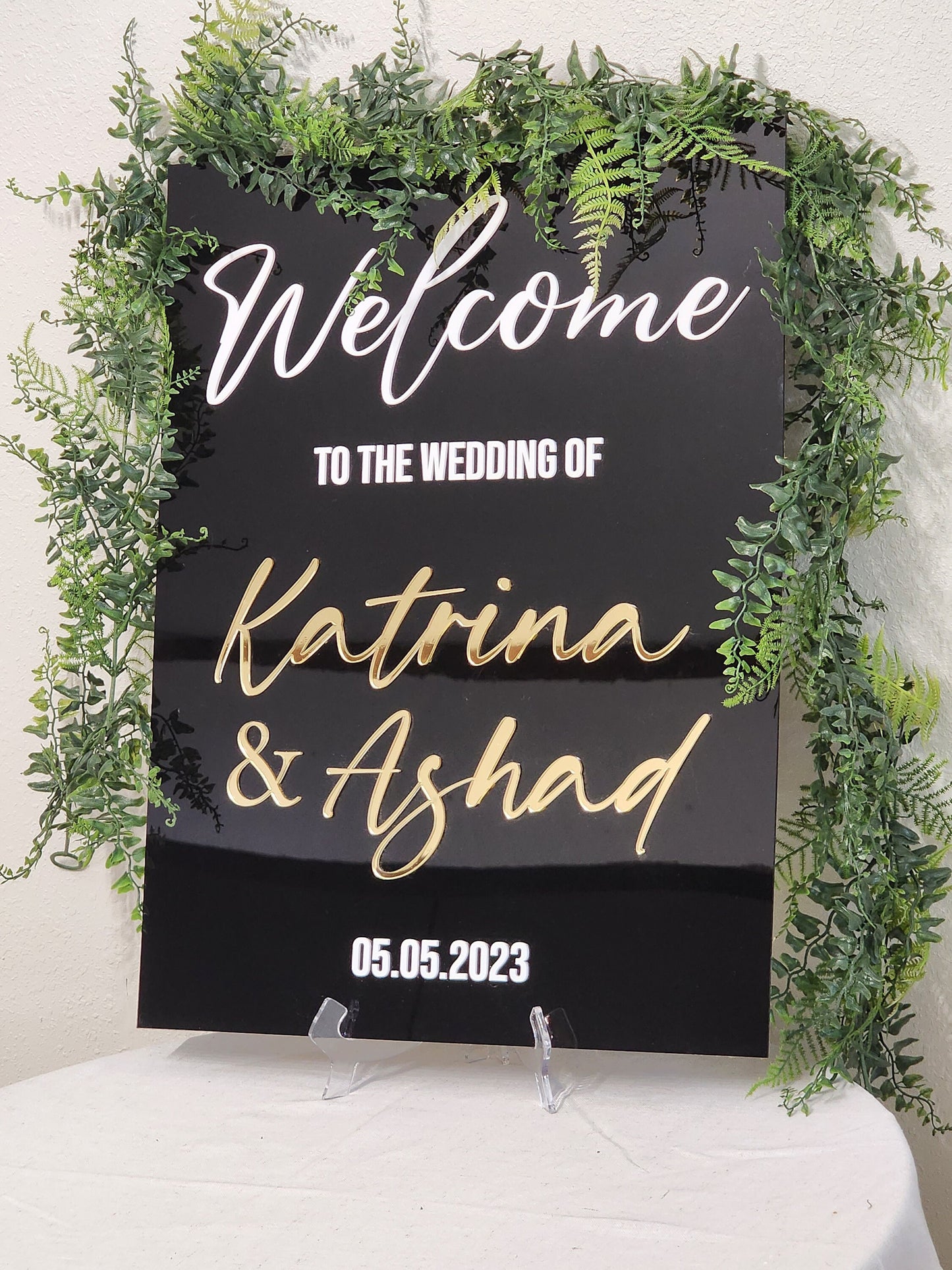 Acrylic Welcome Sign, Acrylic Wedding Sign, 3D Welcome Sign, Acrylic Raised Lettering, Personalized Wedding Signage