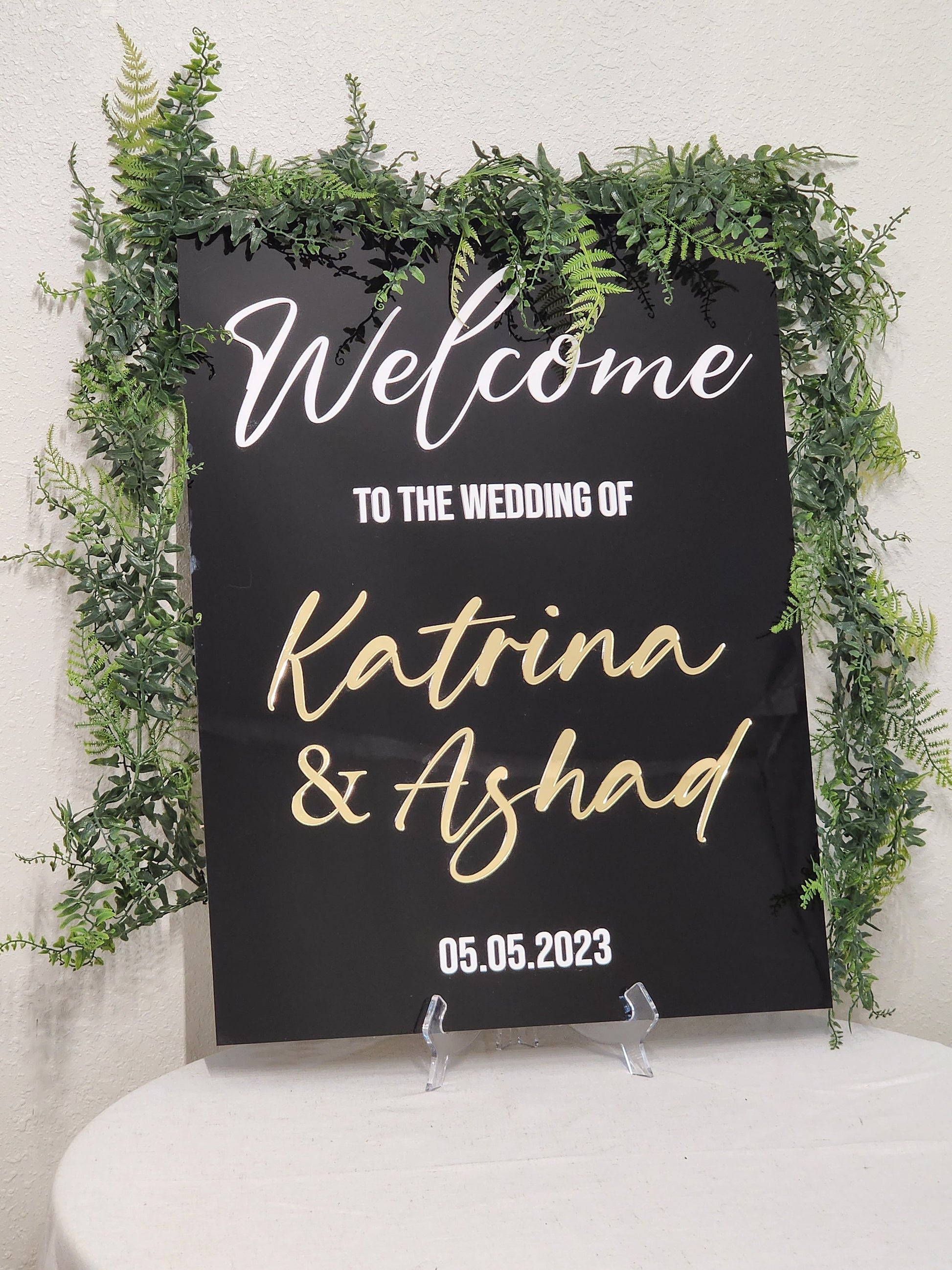 Acrylic Welcome Sign, Acrylic Wedding Sign, 3D Welcome Sign, Acrylic Raised Lettering, Personalized Wedding Signage