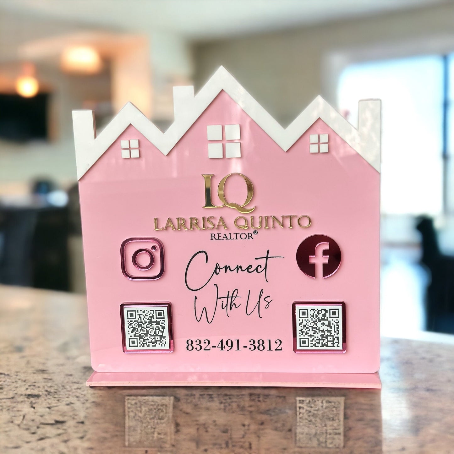Realtor QR Code Sign, House Review Sign, Payment Sign, Tabletop Vendor Event Sign, Custom Logo Sign for Business